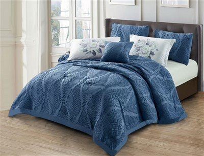 Steppdecken-Set aus getuftetem Fleece-Jacquard